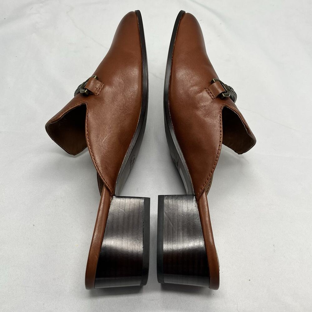 Patricia Nash Tilly Leather Mules New With Box Size 10 Chain horse bit detail - Picture 11 of 14